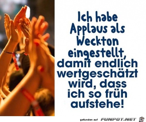 Applaus als Weckton