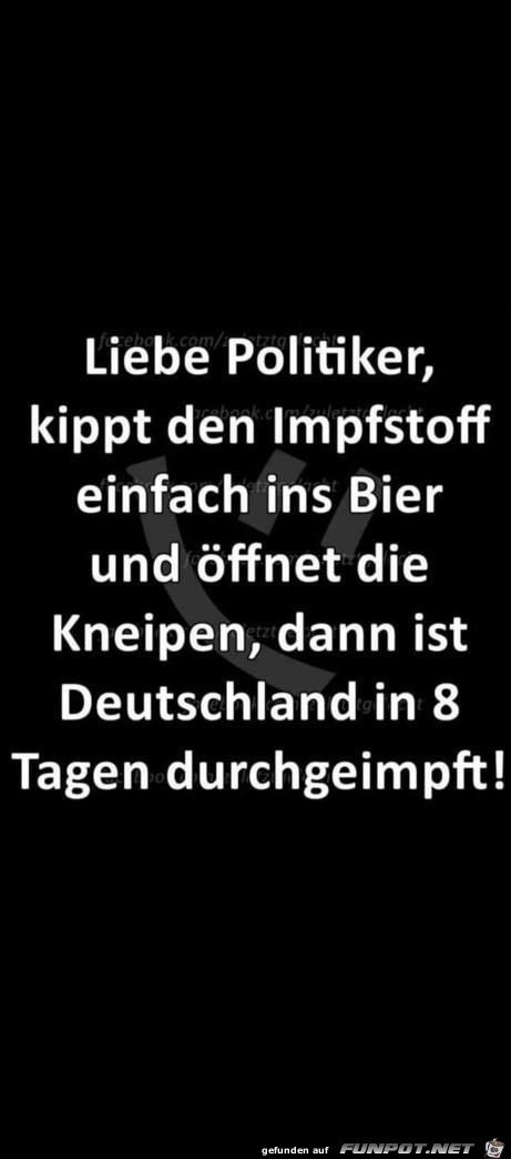 Liebe Politiker