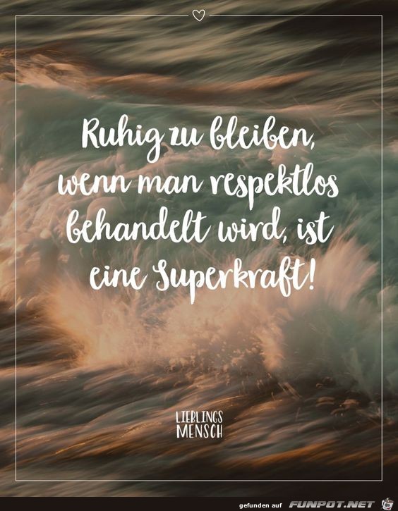 Ruhig zu bleiben