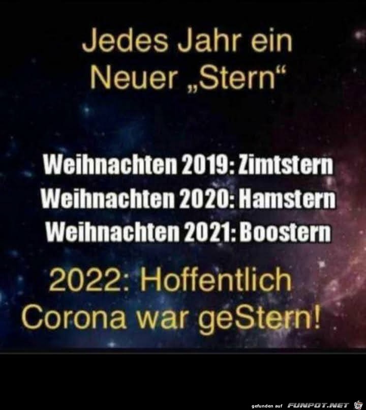 Jedes Jahr ein neuer Stern