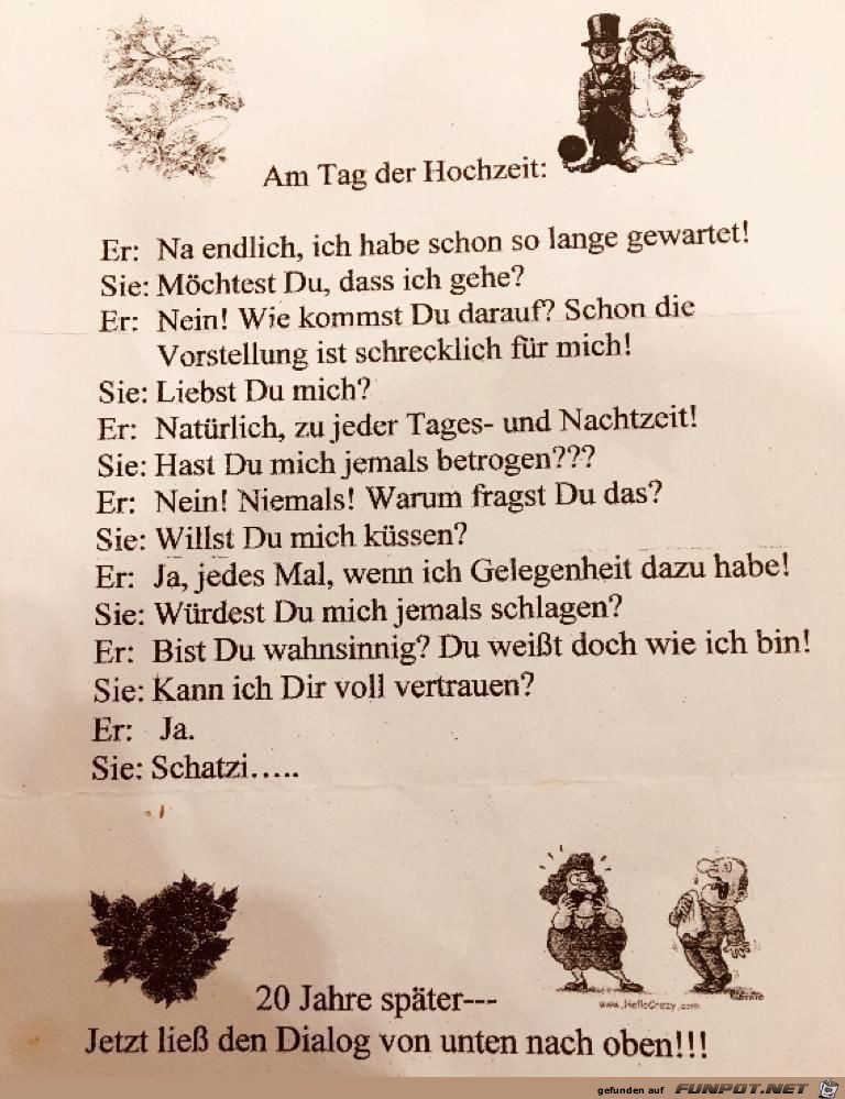 Tag der Hochzeit