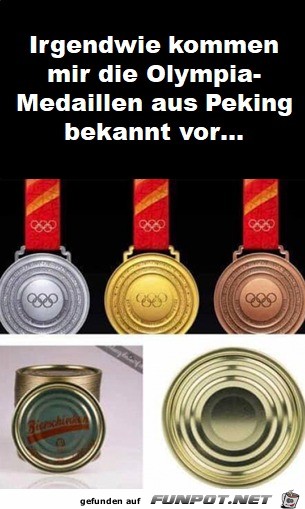 Die olympischen Medaillen