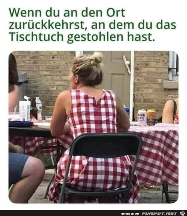 Tischtuch gestohlen