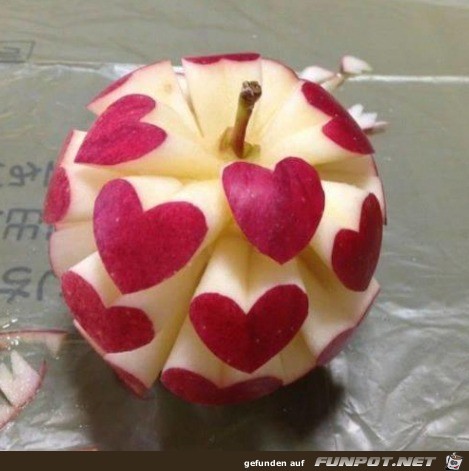 Ein Apfel zum Valentinstag