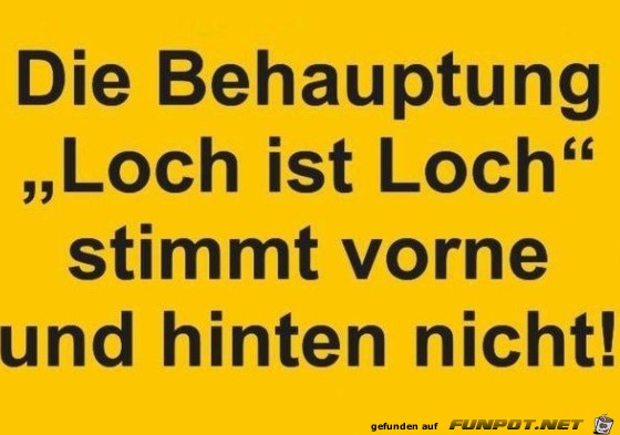 Loch ist Loch