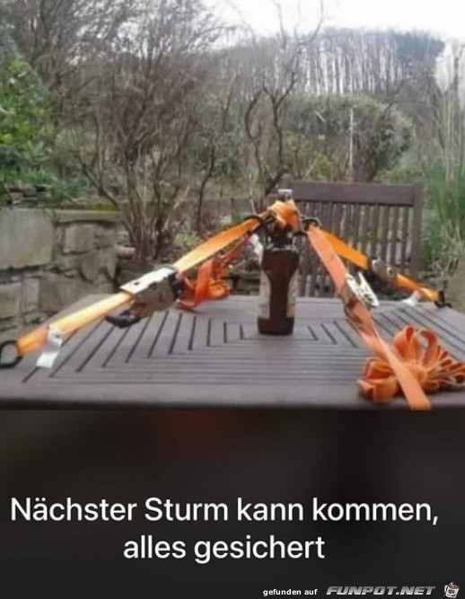 Alles gesichert fr den nchsten Sturm