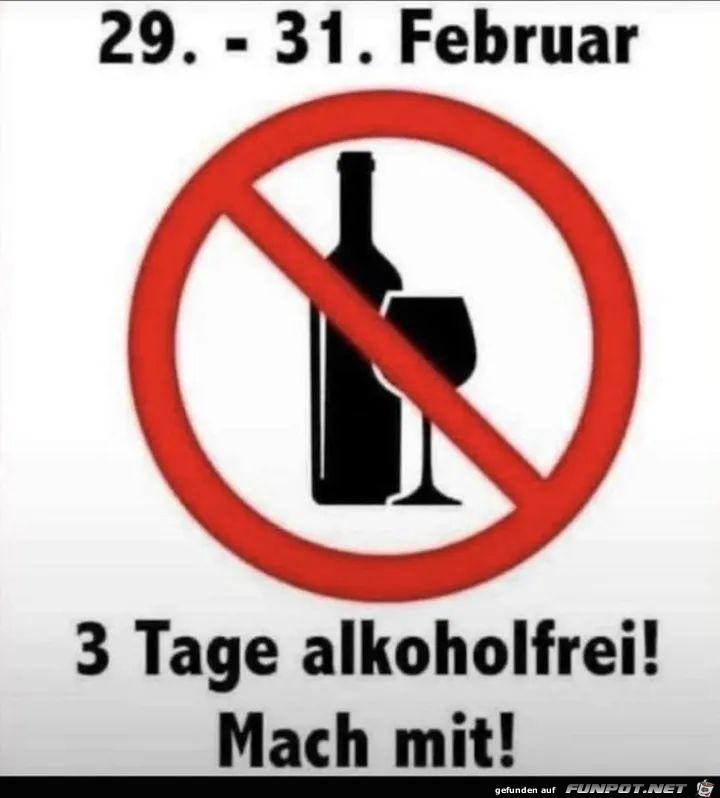 3 Tage alkoholfrei