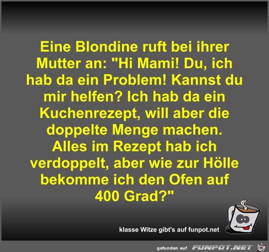 Eine Blondine ruft bei ihrer Mutter an