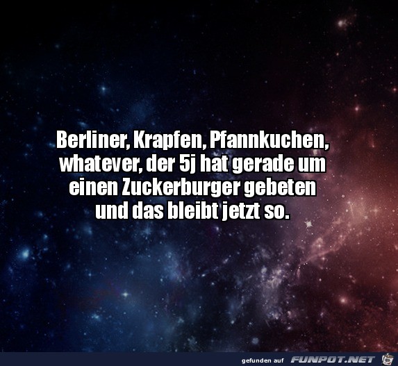 Ein Zuckerburger