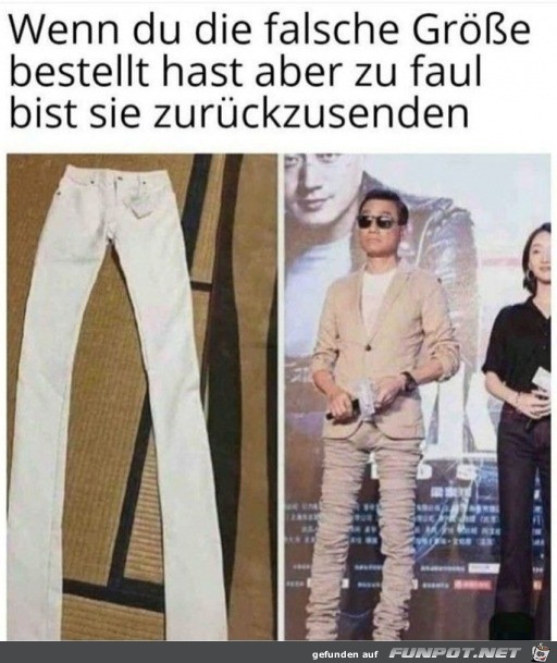 Hose zu lang