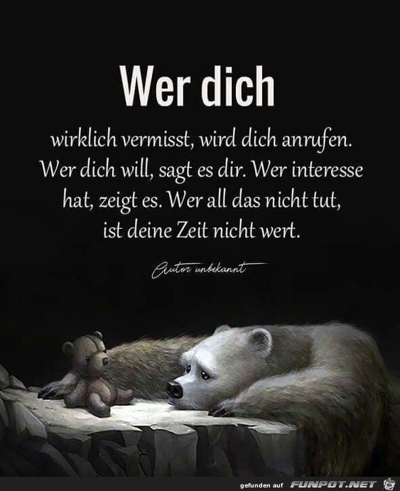 Wer dich richtig vermisst