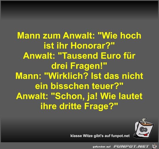 Mann zum Anwalt