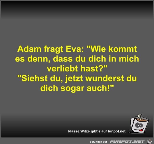 Adam fragt Eva