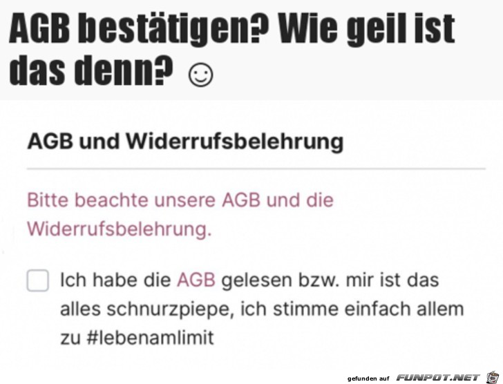 Guter Text fr die AGB-Zustimmung