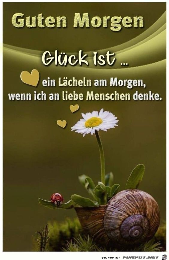 Glck ist ein Lcheln am Morgen