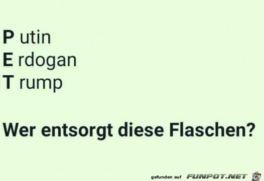 Flaschen entsorgen