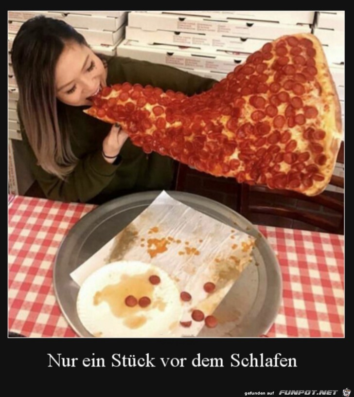 Nur ein Stck Pizza