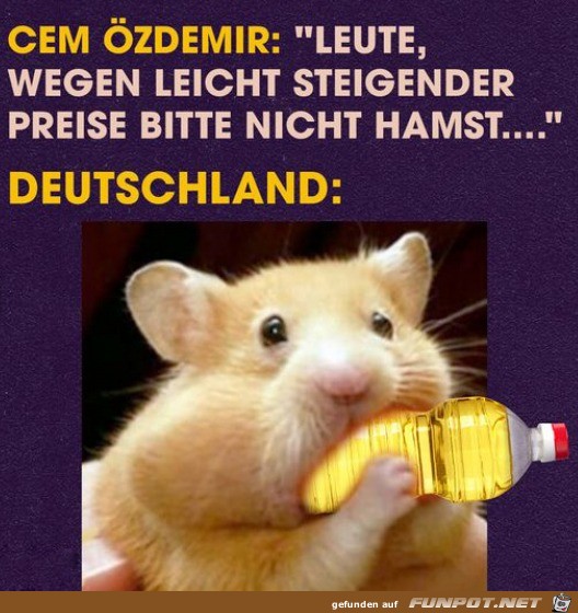 nicht hamstern