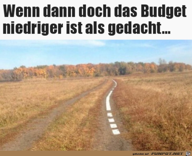 Budget war zu knapp