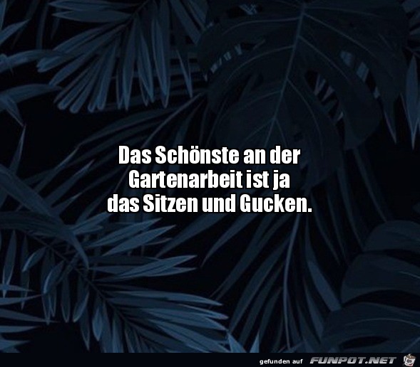 Die Gartenarbeit