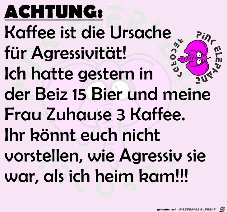 Kaffeee agressiv