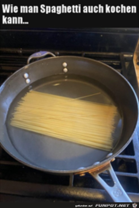 So kann man auch Spaghetti kochen