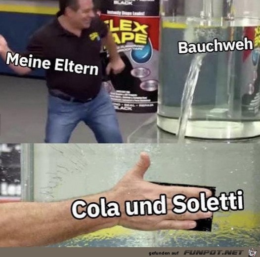 Cola und Salzstangen