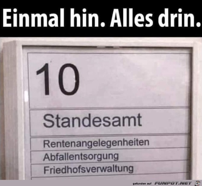 einmal hin