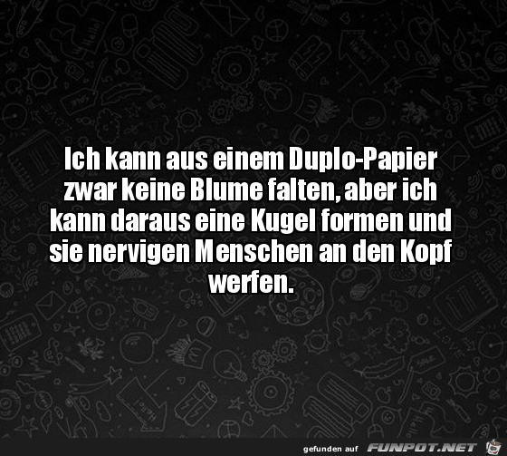 Kugel aus Duplo-Papier