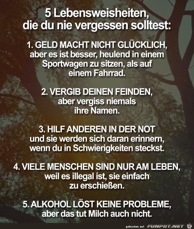 10 schne Sprche und Lebensweisheiten aus...