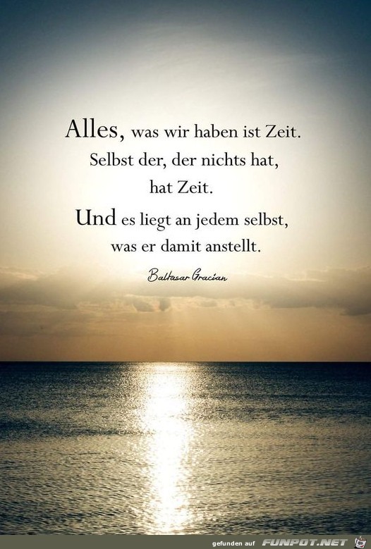 Alles was wir haben ist Zeit