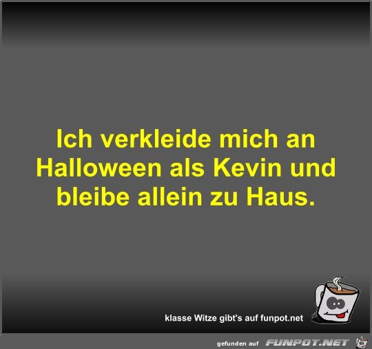 Ich verkleide mich an Halloween als Kevin und bleibe allein