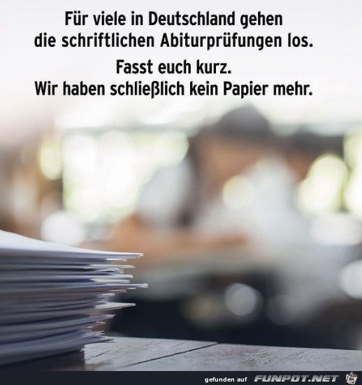 Nicht so viel Papier verschwenden