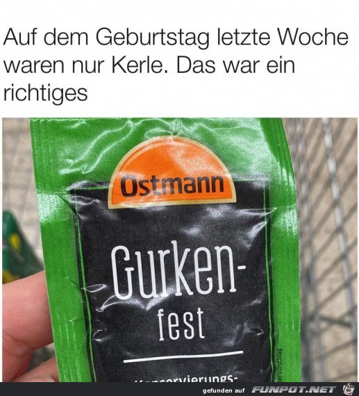 Nur Kerle auf der Party