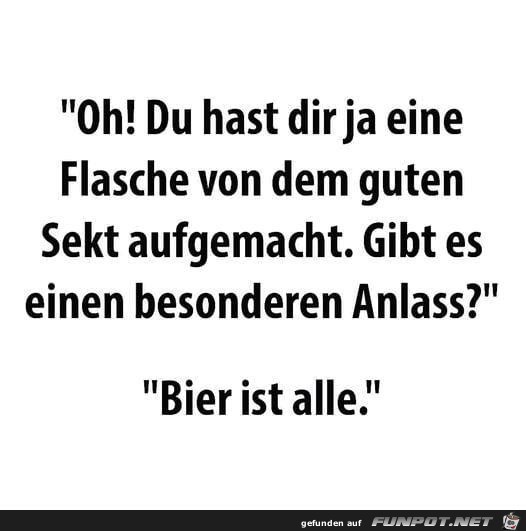 Bier ist alle