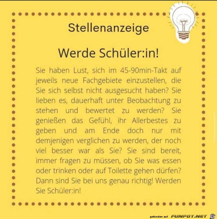 Stellenanzeige