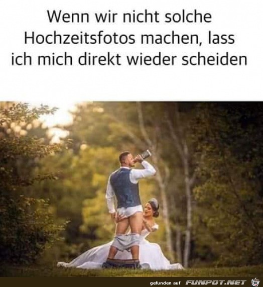 Lustiges Hochzeitsfoto