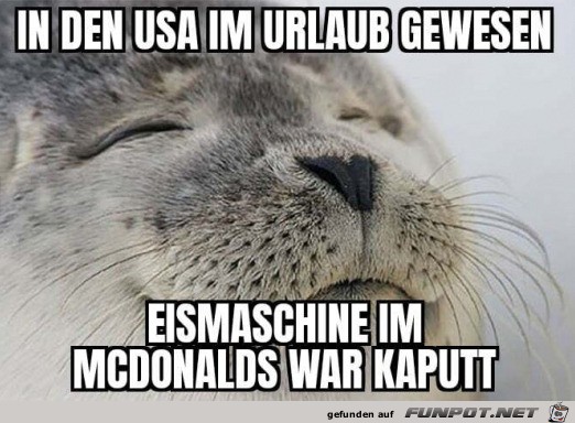 Die Eismaschine war kaputt