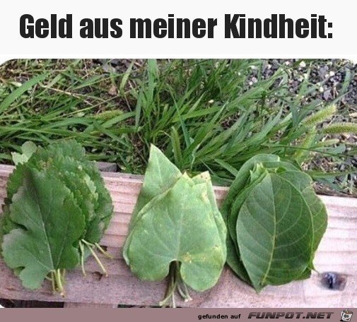 Geld meiner Kindheit