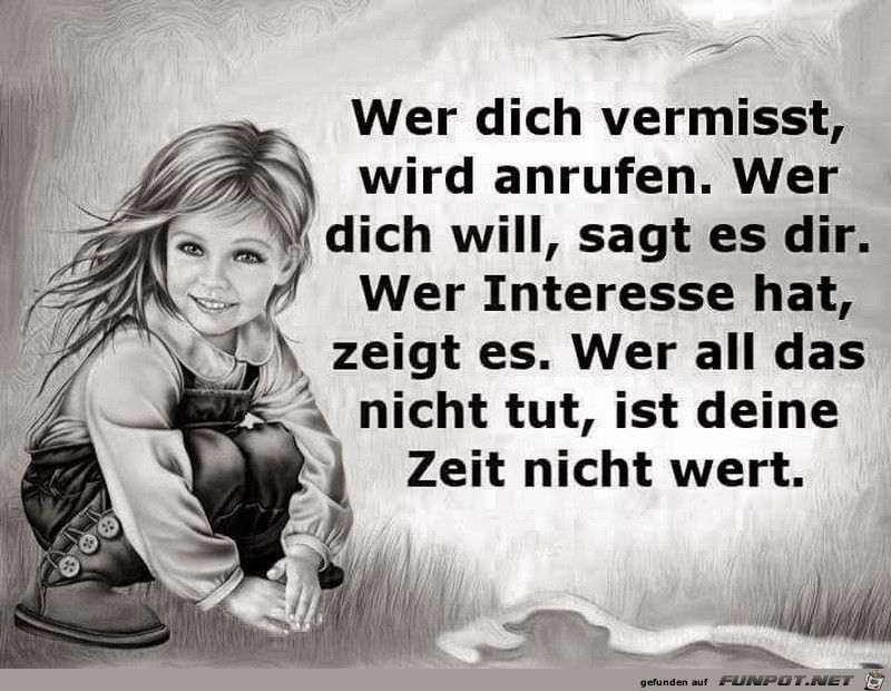 Wer dich vermisst..