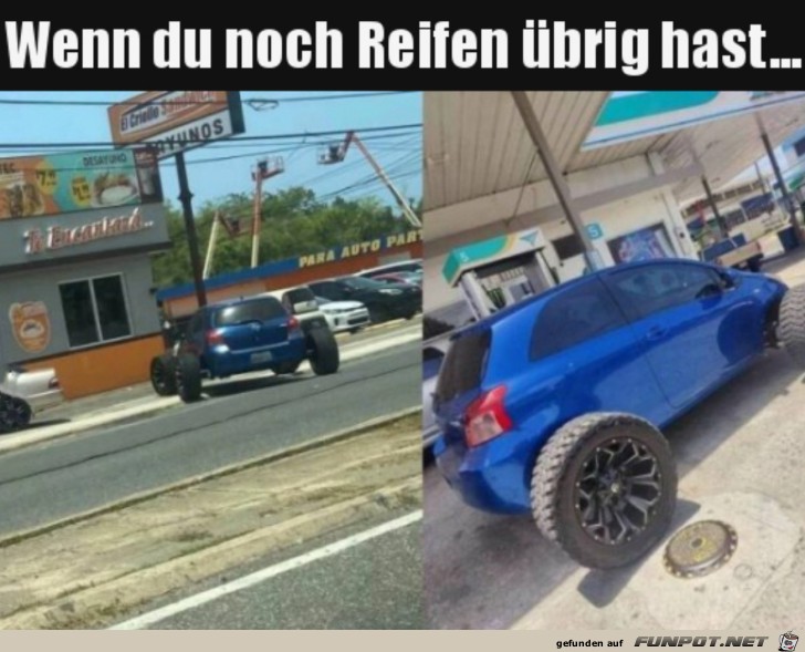 Zu viel Reifen