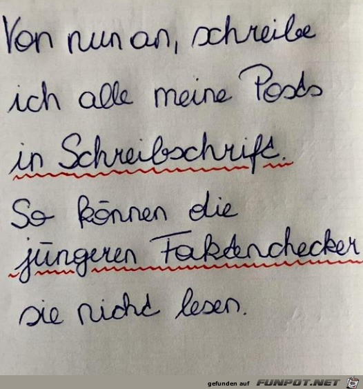 Alles in Schreibschrift