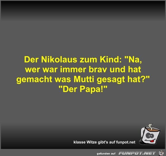 Der Nikolaus zum Kind