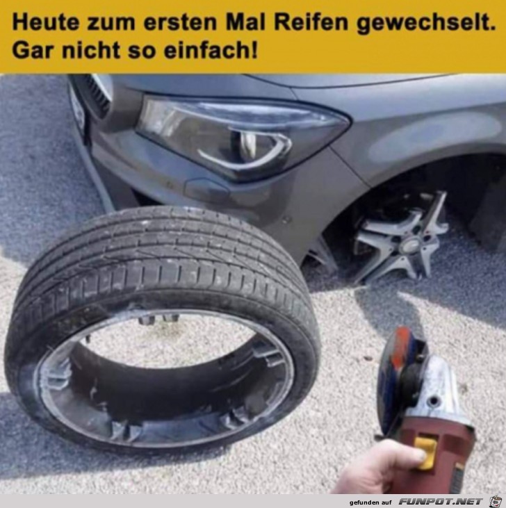 Reifenwechsel mal anders