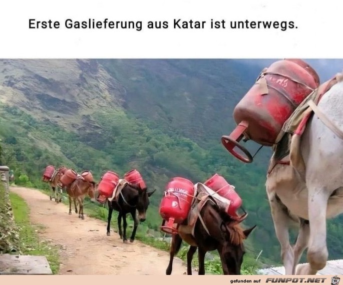 Erste Gaslieferung