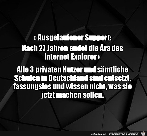 Support ist ausgelaufen