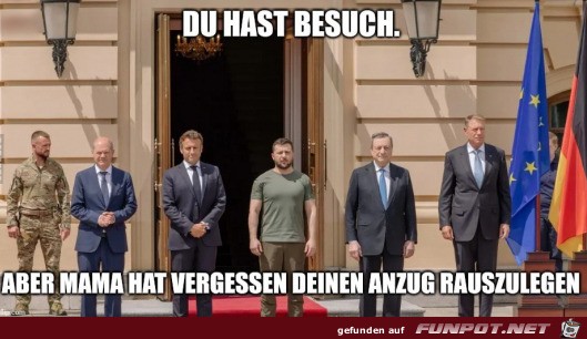 Anzug vergessen