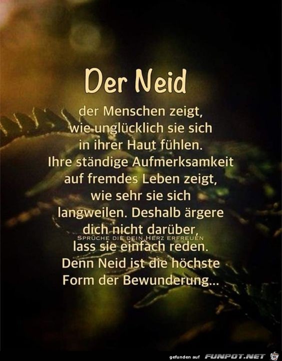 Der Neid der Menschen