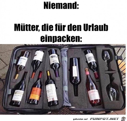 Fr den Urlaub gepackt