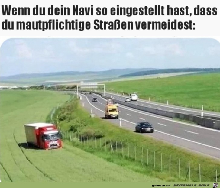 Mautpflichtige Straen vermeiden